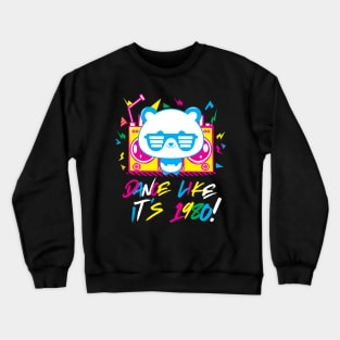 Panda Boombox 1980 Dancing Crewneck Sweatshirt